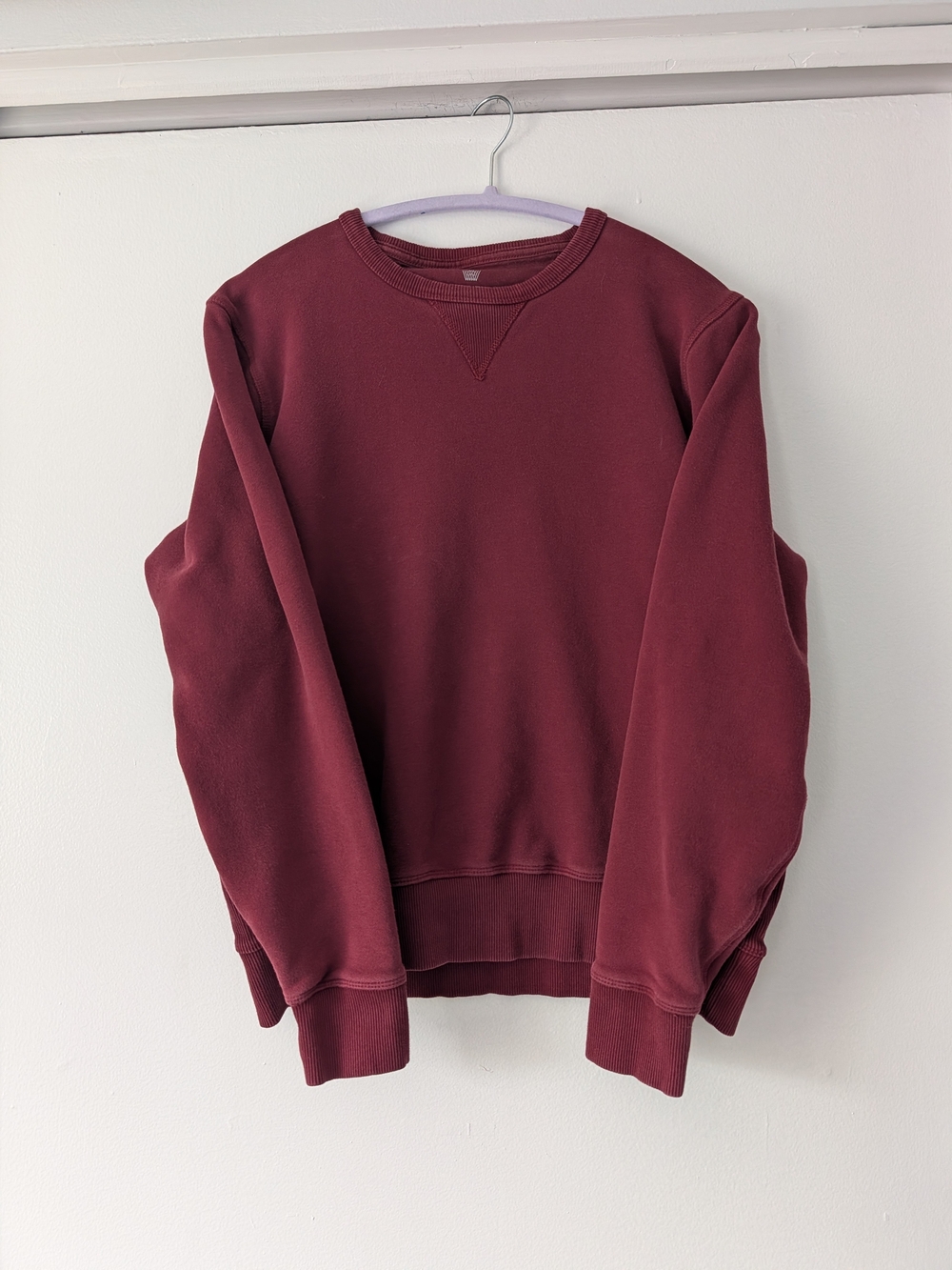 Mack Weldon ACE Crew Neck Sweatshirt Burgundy Men’s Medium